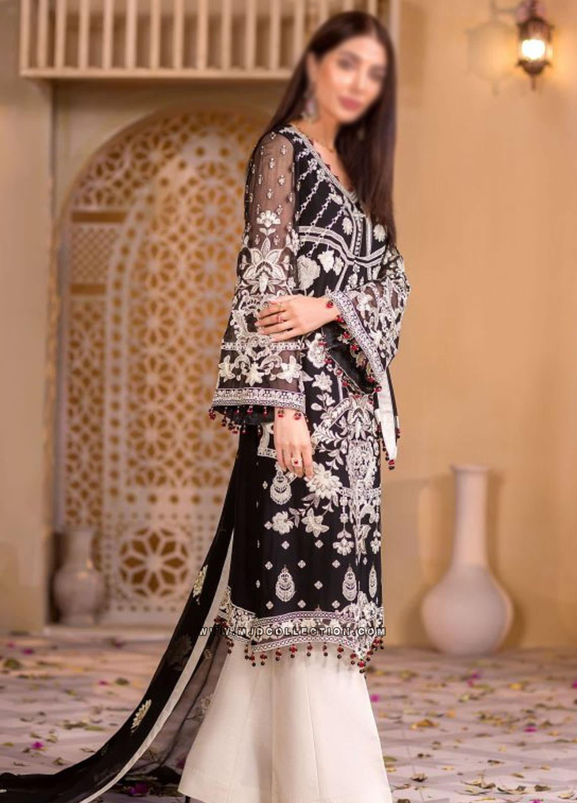 Flossie La Foret Luxury Chiffon Collection Chashm-e-Baddoor F-610