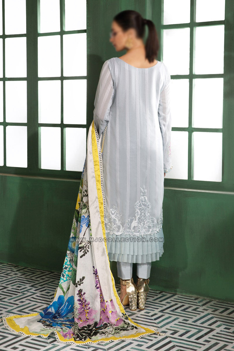 Gul Ahmed Swiss Voile 3Pc Unstitched Embroidered Suit LSV-33