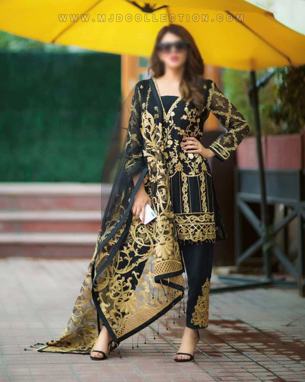 Gulaal Black Premium Embroidered Chiffon Wedding Collection Volume 2 Ge-01-V2 01