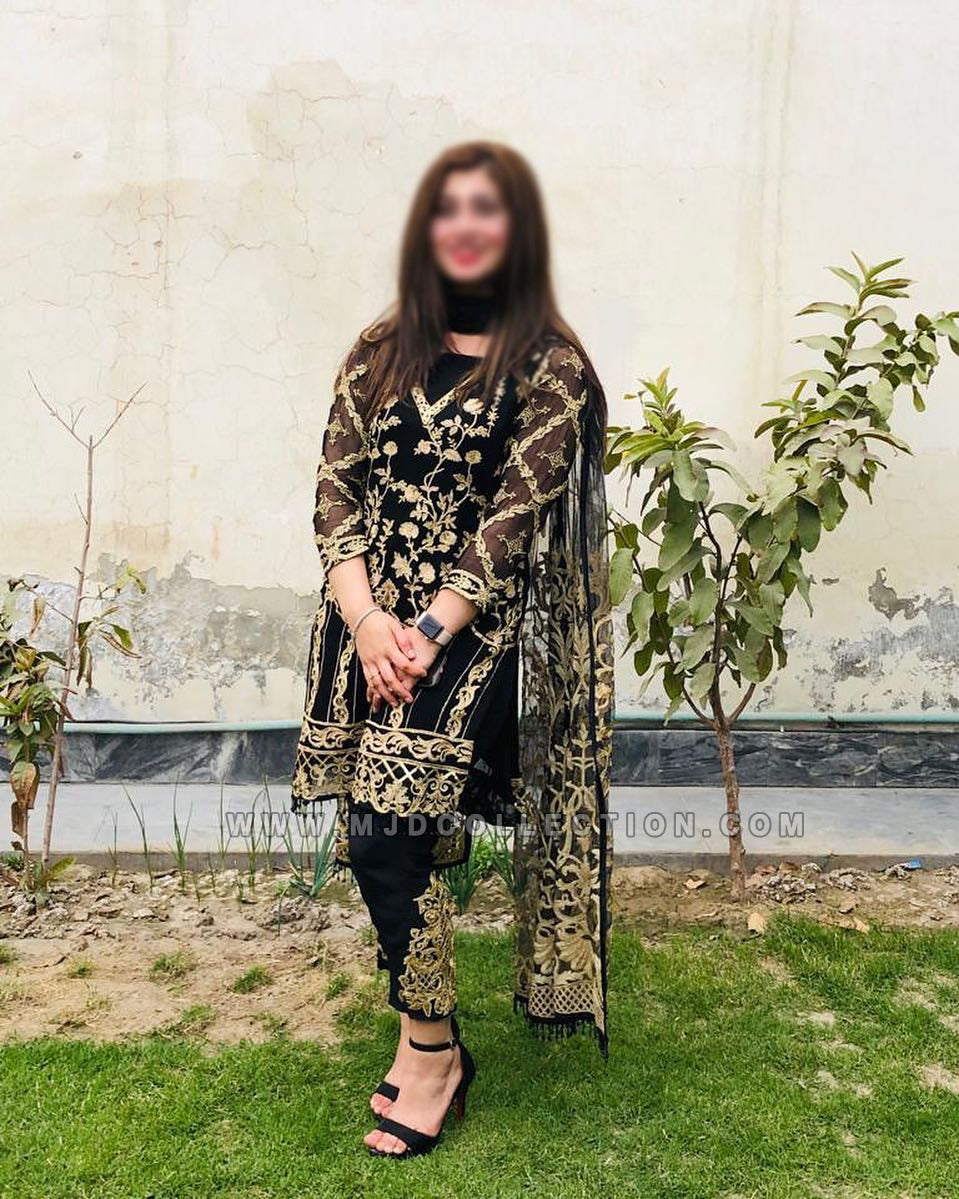 Gulaal Black Premium Embroidered Chiffon Wedding Collection Volume 2 Ge-01-V2 01