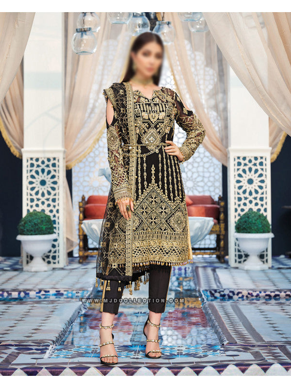 Gulaal Souhaile Embroidered Chiffon 3-piece Suit D-8 Adila Luxury Formals