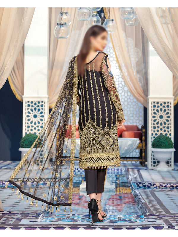 Gulaal Souhaile Embroidered Chiffon 3-piece Suit D-8 Adila Luxury Formals
