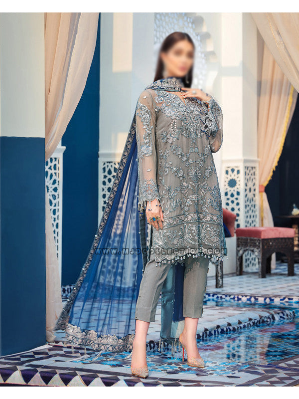 Gulaal Tangier Embroidered Chiffon 3-piece Suit D-4 Adila Luxury Formals