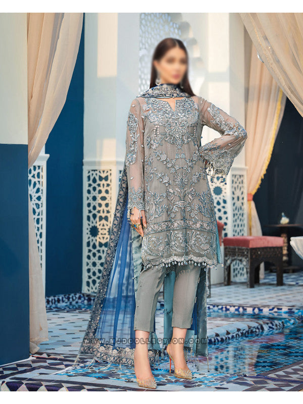 Gulaal Tangier Embroidered Chiffon 3-piece Suit D-4 Adila Luxury Formals