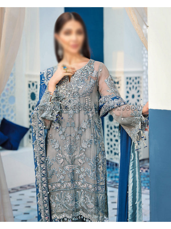 Gulaal Tangier Embroidered Chiffon 3-piece Suit D-4 Adila Luxury Formals