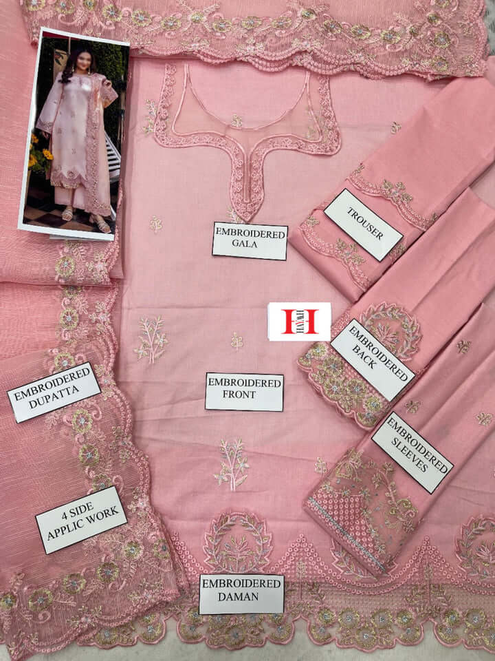Rang Rasiya Embroidered Lawn 3 Piece Unstitched Suit RR25FS D-03