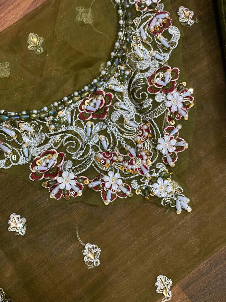 Imrozia Edition – Heavy Embroidered Net Gharara Suit
