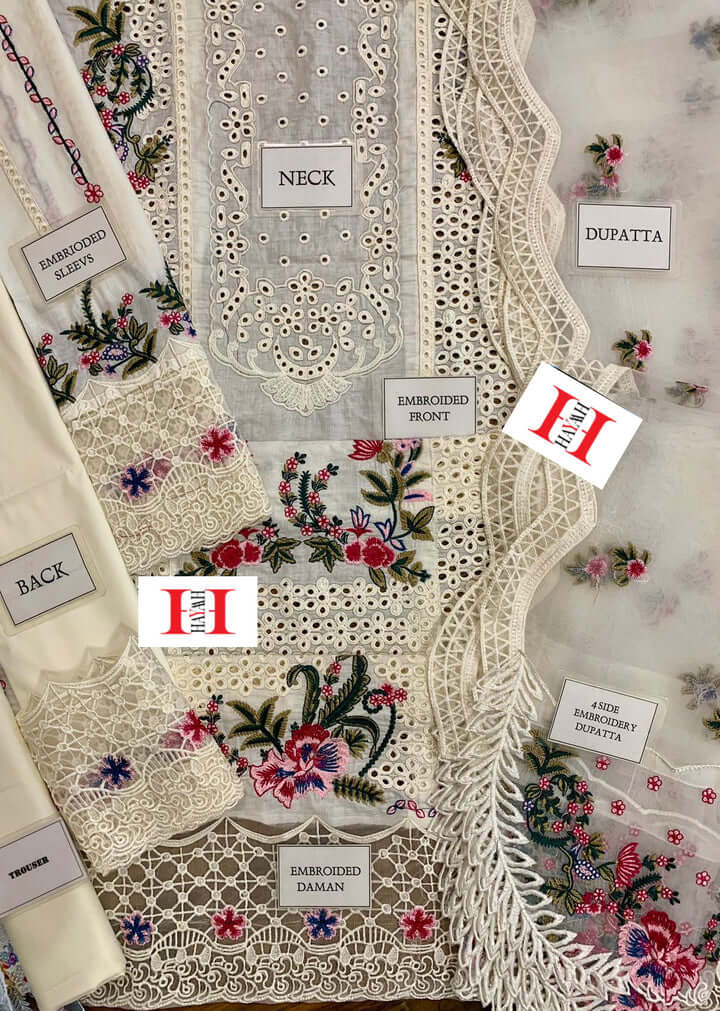 Qalamkar Embroidered Lawn  3 Piece QLM24SK FP-09 Selin