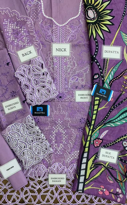 Mushq Lawana luxury lawn chickankari unstitched