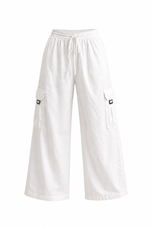 1 PIECE STITCH CARGO WHITE