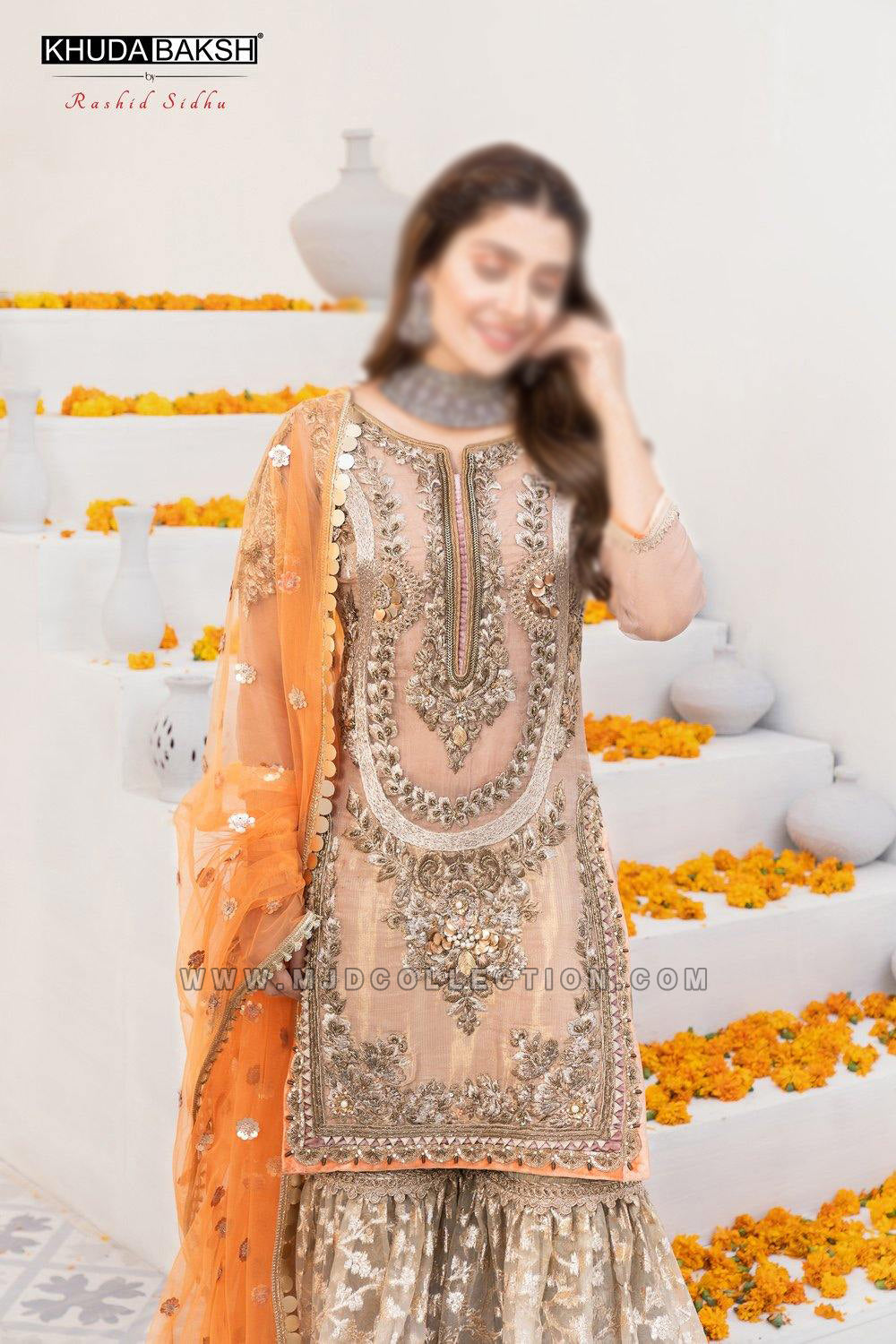 Khuda Baksh Z-225 Bridal Collection By Rashid Sidhu Ayeza Khan