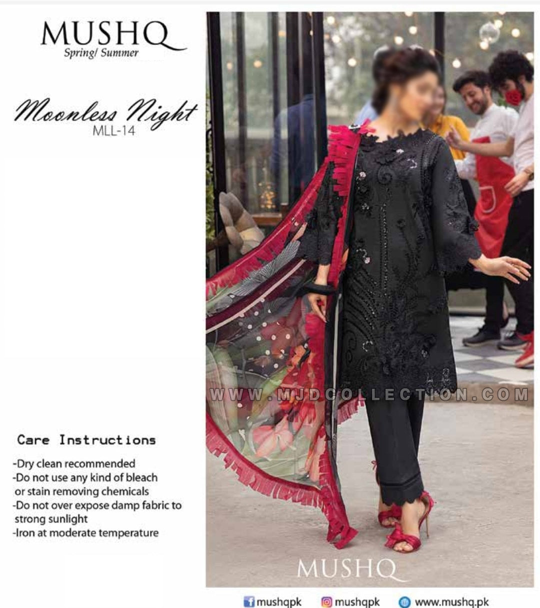 Mushq Moonless Night Spring  Summer Luxury Lawn MLL-14 By Ayeza Khan