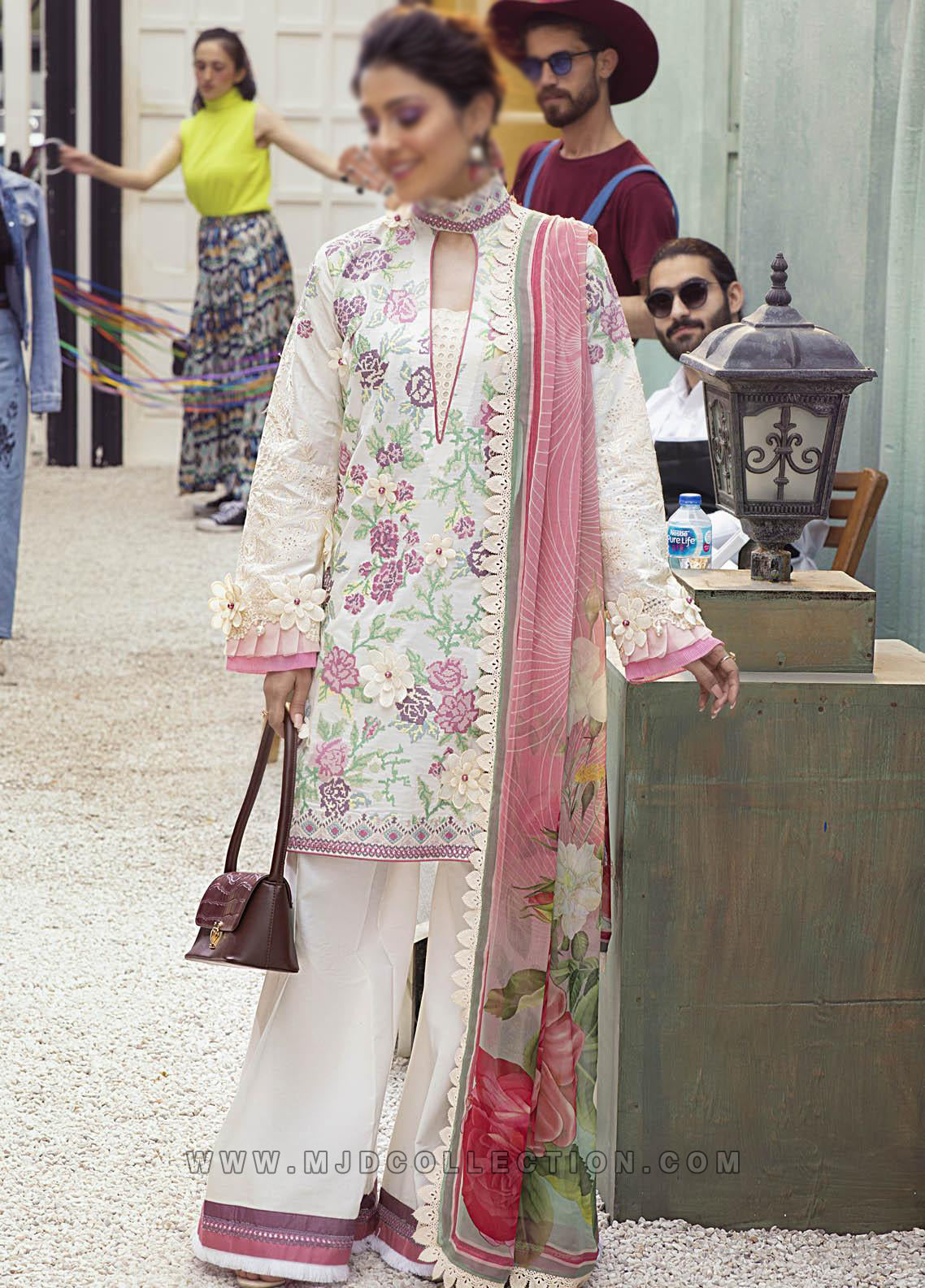 Mushq Tea Rose Spring  Summer Luxury Lawn MLL-03 By Ayeza Khan