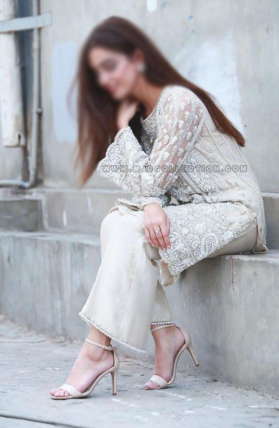 Nomi Ansari Ivory Tulle By Maya Ali