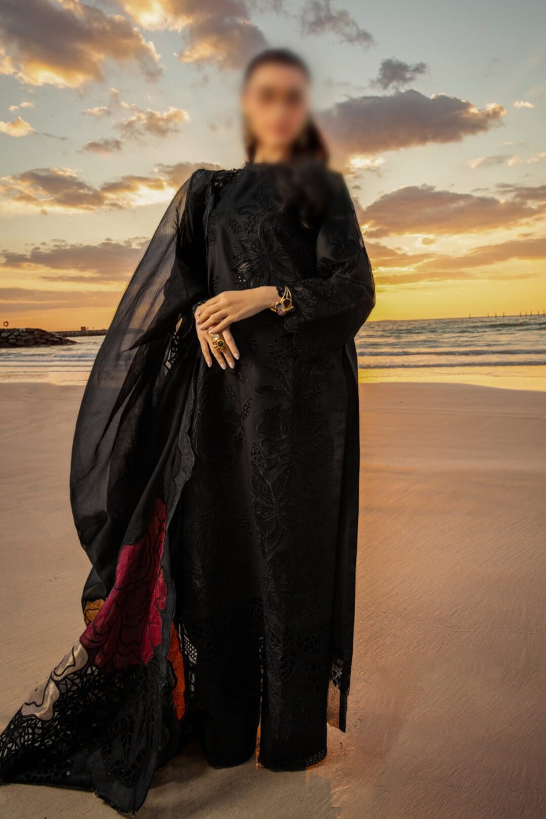 Rang Rasiya Premium Embroidered Lawn Unstitched Suit D-01 RAMEEN