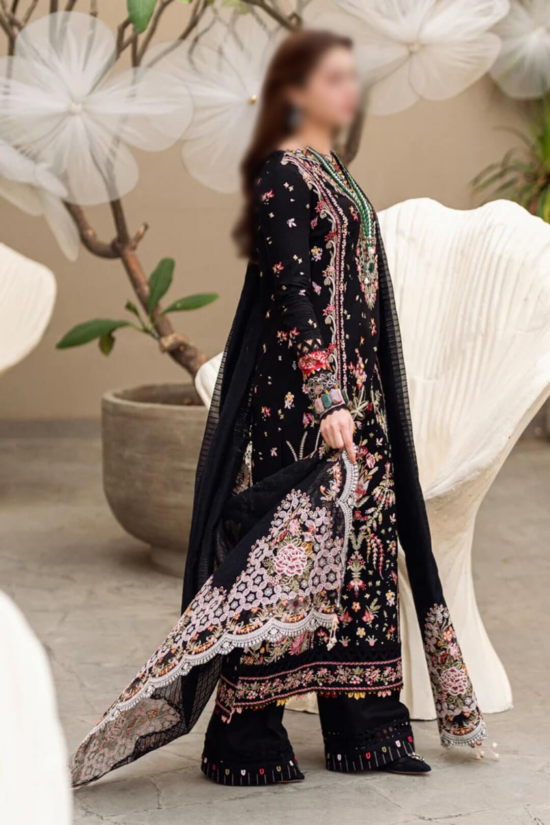 Qalamkar HANNAH Luxury Lawn Embroided 3PC FK-15