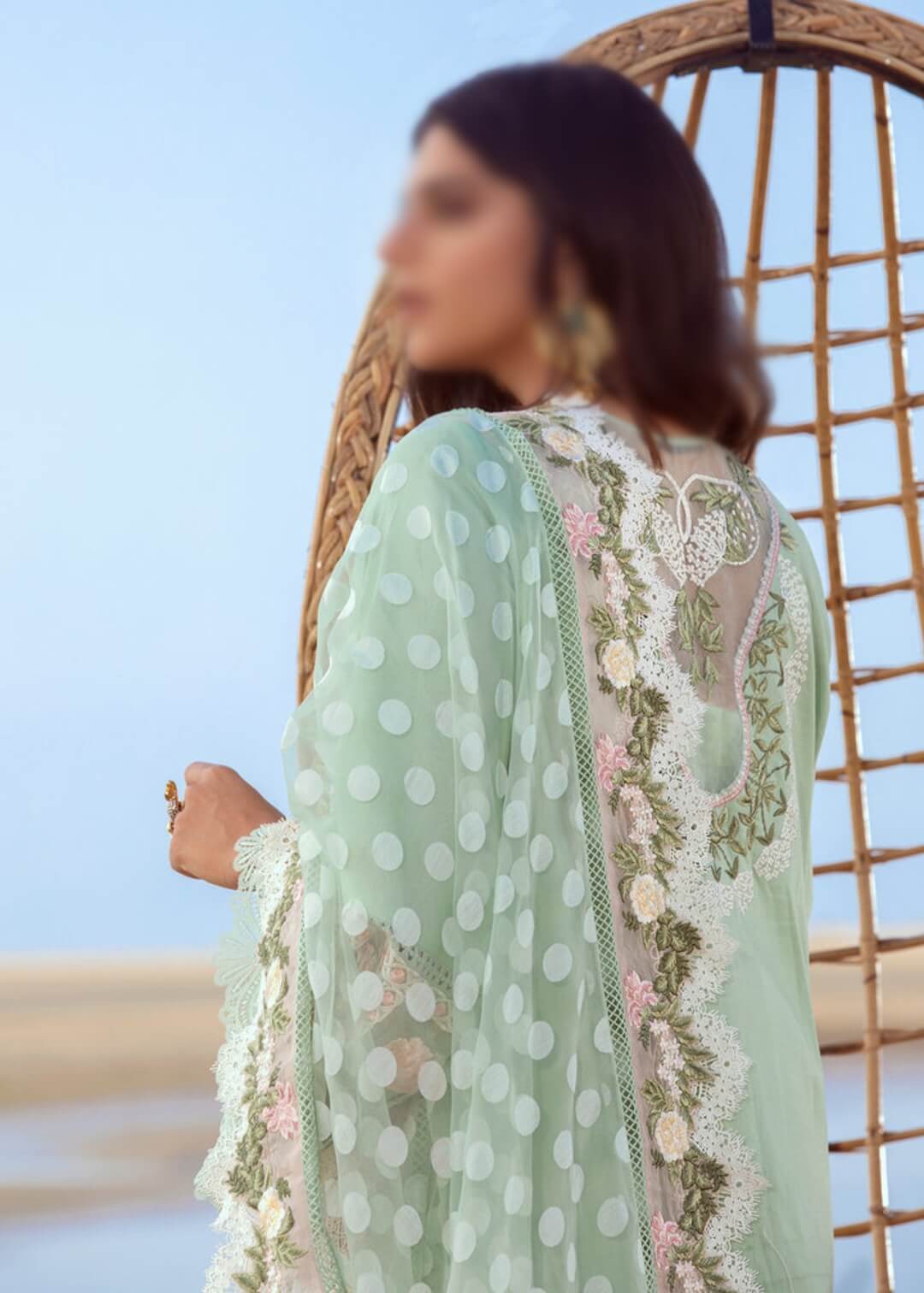 Crimson Serendipity Luxury Lawn By Saira Shakira Seafoam 5B By Sanam Saeed