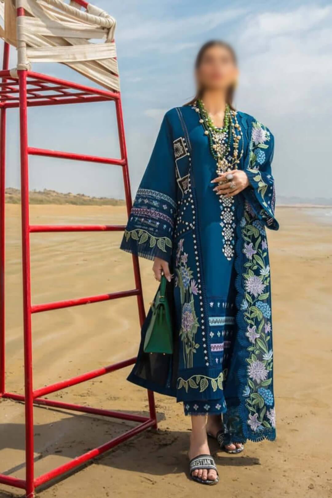 CRIMSON BOHEMIAN SUMMER - 3 PC LAWN DRESS - 10148