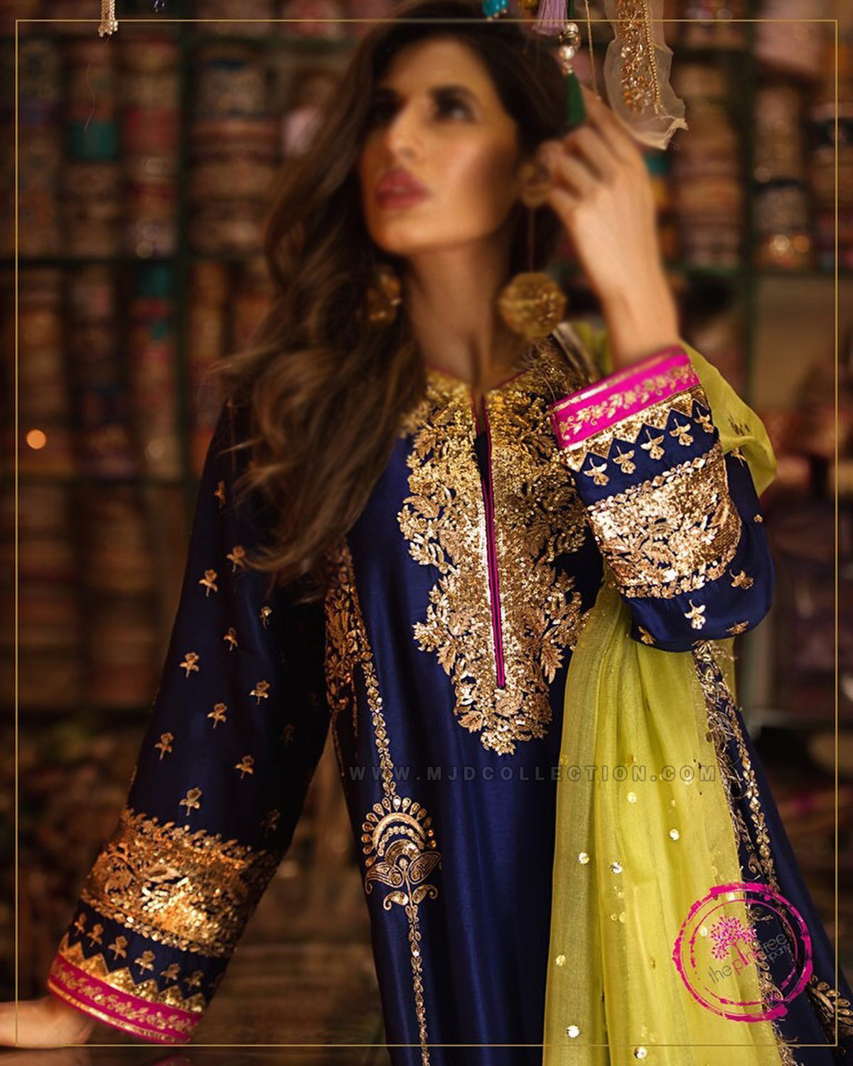 The Pink Tree Company Blue Envy Formal Collection Glittering Gizri D-TPTC0209 Fatima Hasan By Bisma Khan