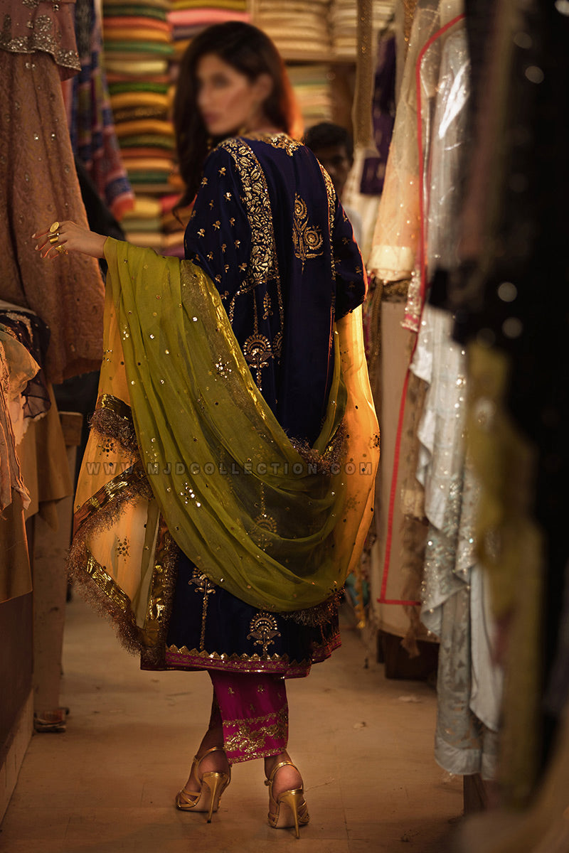 The Pink Tree Company Blue Envy Formal Collection Glittering Gizri D-TPTC0209 Fatima Hasan By Bisma Khan