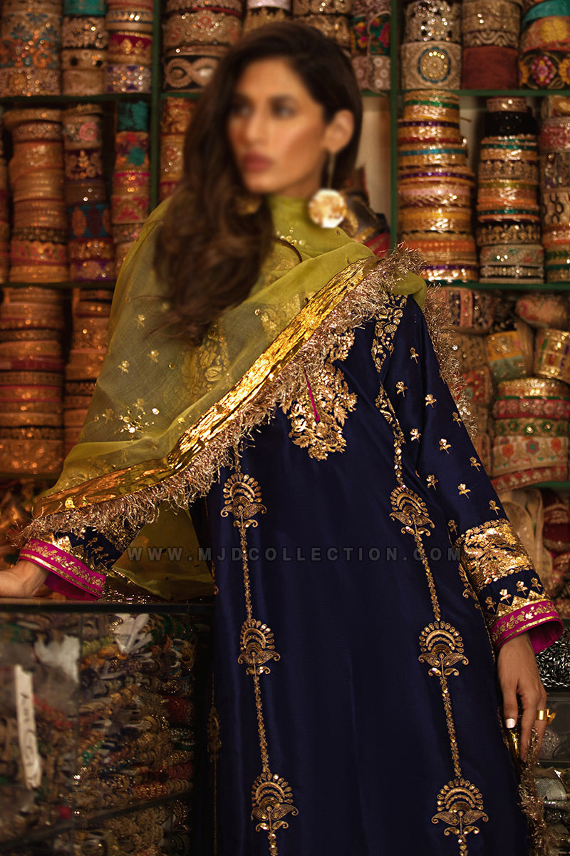 The Pink Tree Company Blue Envy Formal Collection Glittering Gizri D-TPTC0209 Fatima Hasan By Bisma Khan