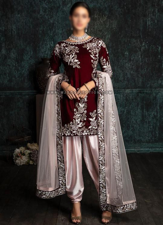 Zainab Chottani ZC-42 Embroidered Velvet Winter Collection