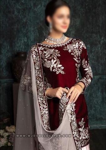 Zainab Chottani ZC-42 Embroidered Velvet Winter Collection