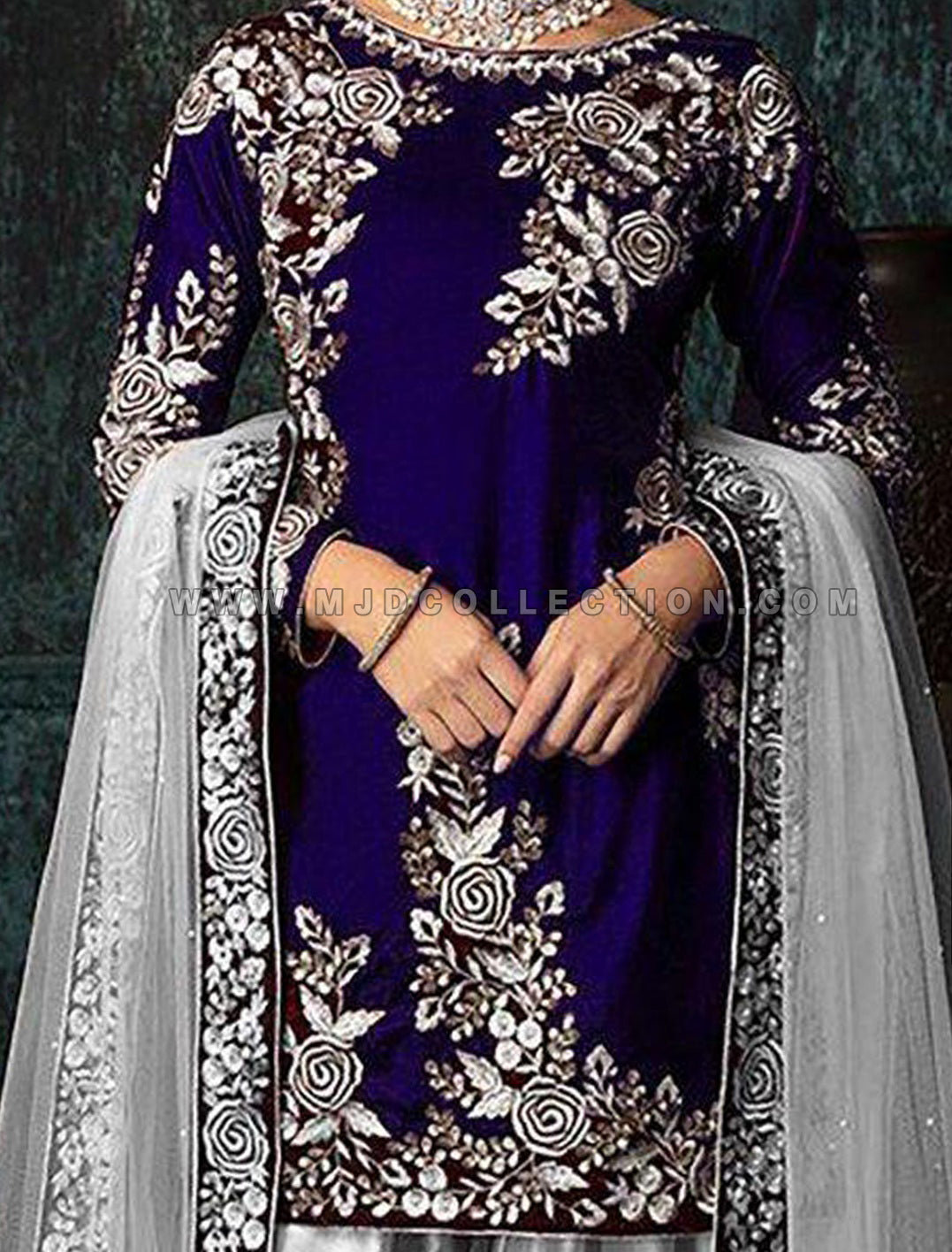 Zainab Chottani ZC-42 Embroidered Velvet Winter Collection