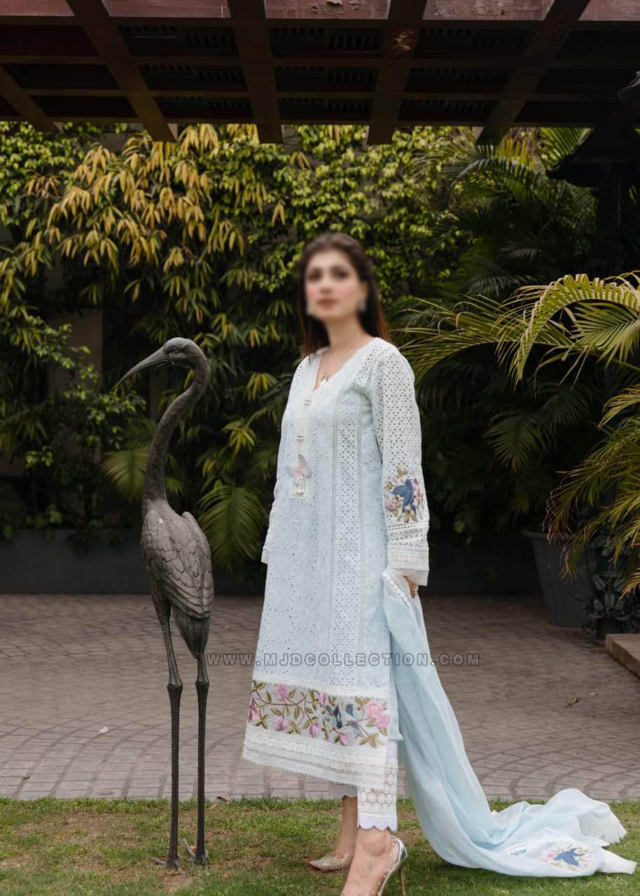Zarqash Pale Azure Belle Ame Festive And Capsule Pret Chikankari Collection ZQ-004