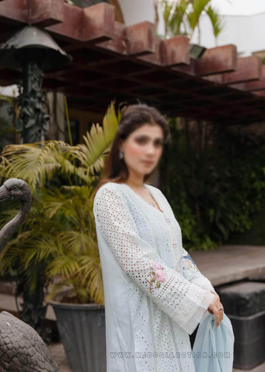 Zarqash Pale Azure Belle Ame Festive And Capsule Pret Chikankari Collection ZQ-004